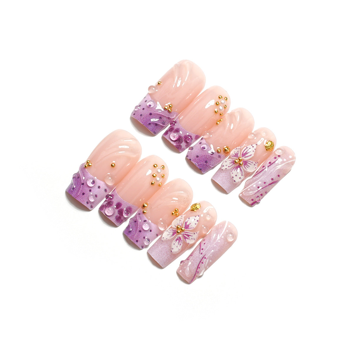 Premium Artistic Floral Press-On Nail Collection — product view 2