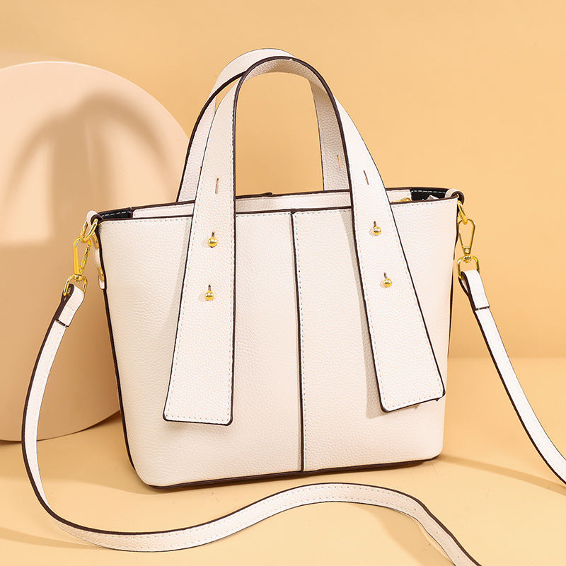 Textured Vegan Leather Multi-Pocket Tote LoungeYard — product view 3