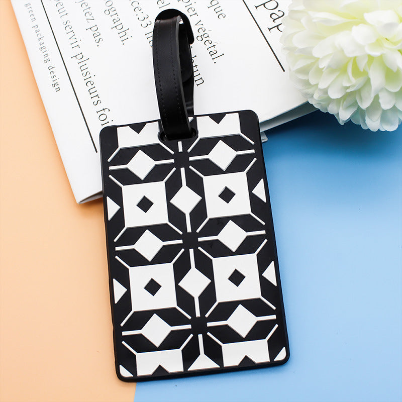 Unisex Geometric Pattern Luggage Tag LoungeYard — product view 7