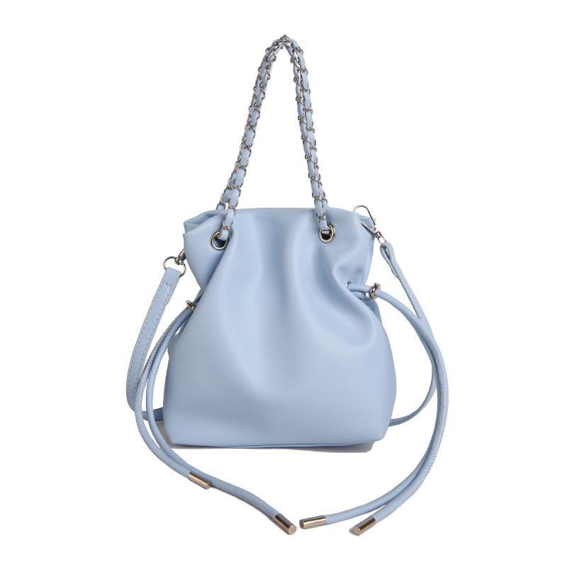 WoChic Slouchy Leather Bucket Bag LoungeYard — product view 5