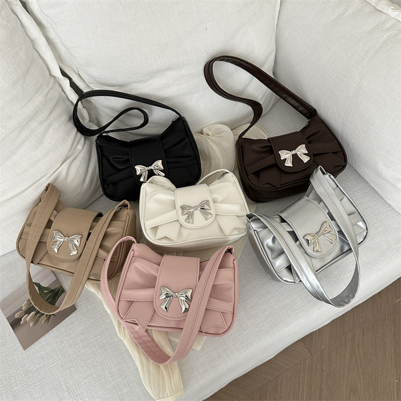 Elegant Bow Accent Shoulder Bag LoungeYard — product view 4