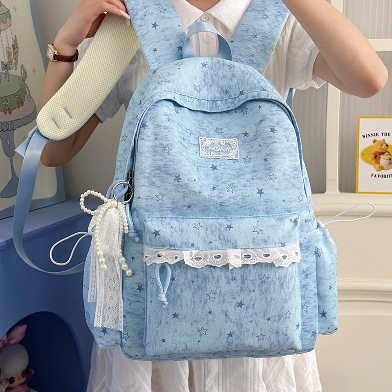 Fun Star-Embellished Backpack LoungeYard — product view 3