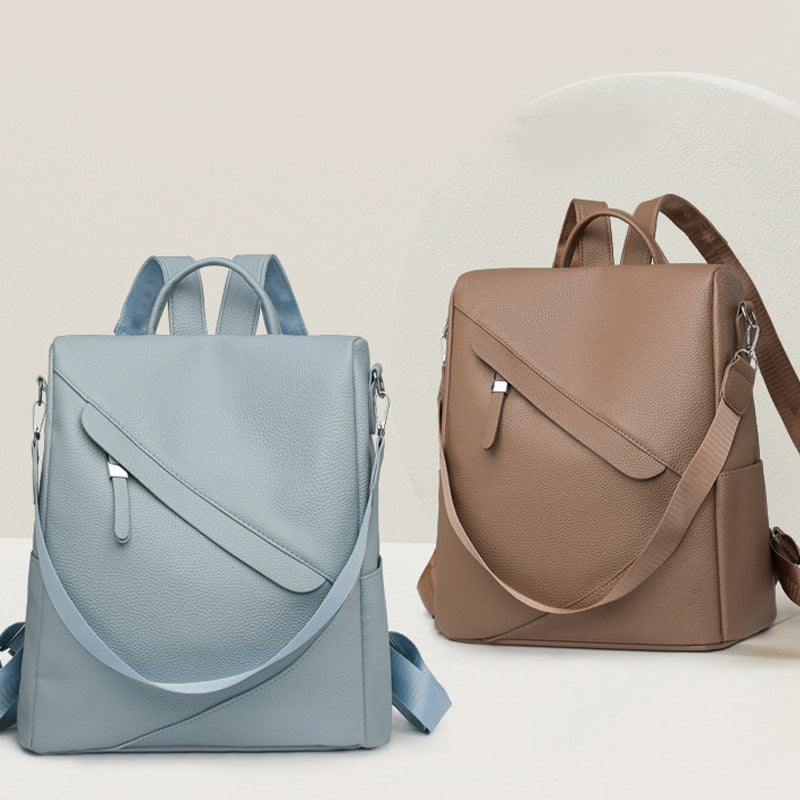 Elegant Leather Laptop Backpack LoungeYard — product view 1
