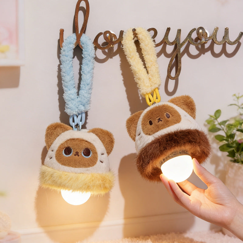 Plush pacifier holder with suction cup and cozy hanging loop — product view 1
