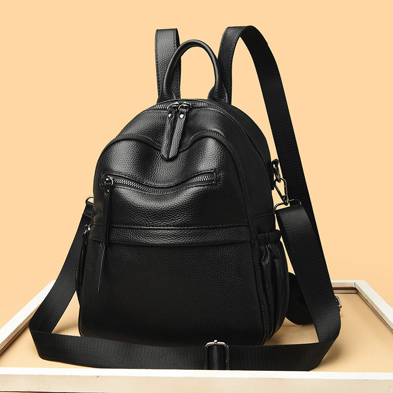 Multi-Functional Textured Leather Backpack LoungeYard — product view 1
