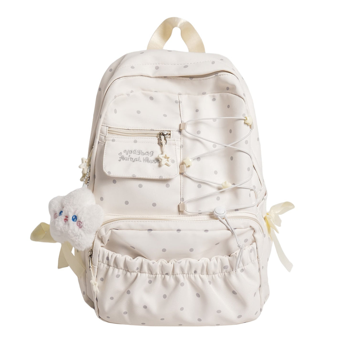 Cute Polka Dot Design Backpack LoungeYard — product view 5
