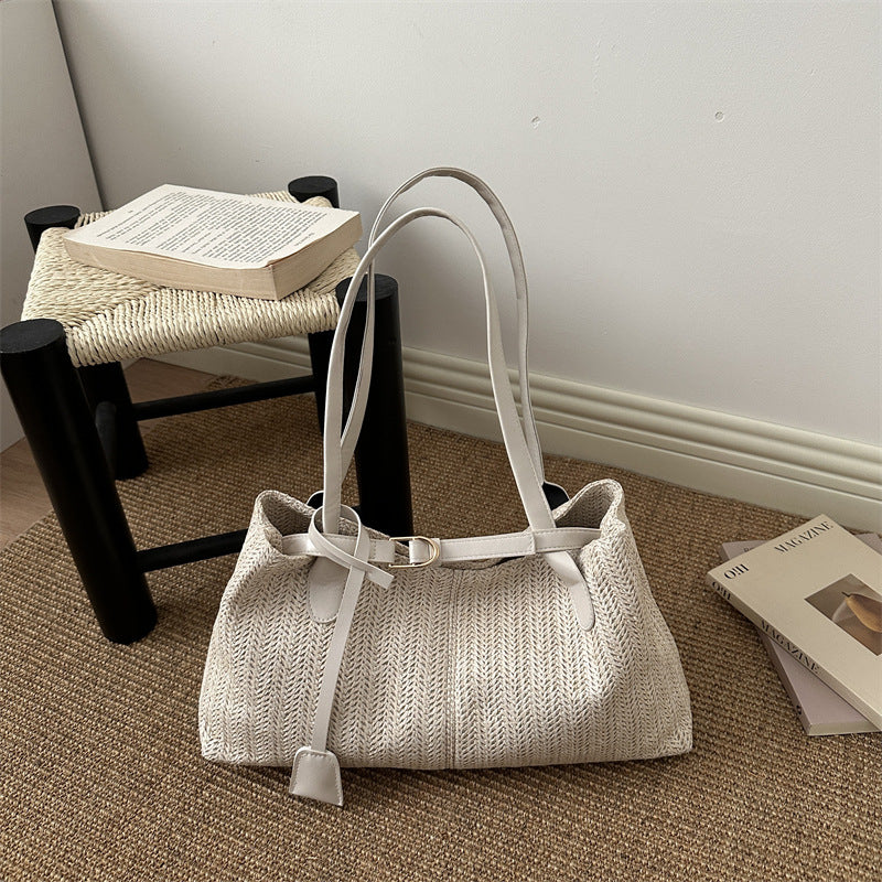 Woven Straw Shoulder Bag — product view 6