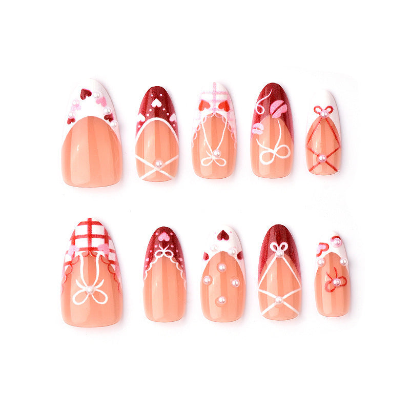 Decorative Heart-Themed Press-On Nails — product view 3
