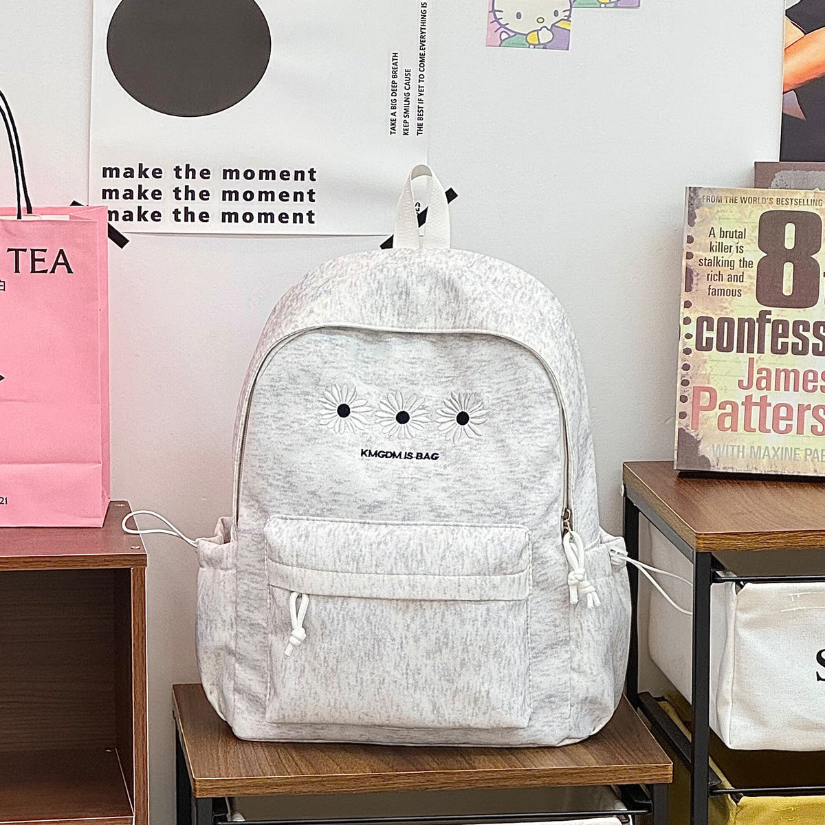 Embroidered Floral Backpack LoungeYard — product view 7