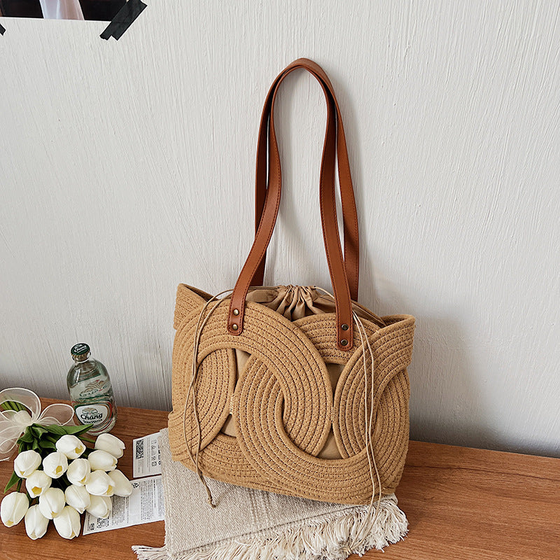 Woven Handle Tote Bag — product view 6