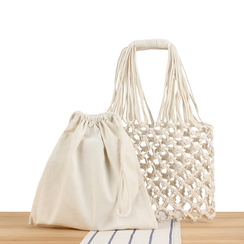 Foldable shopping bag with practical inner pouch LoungeYard — product view 1