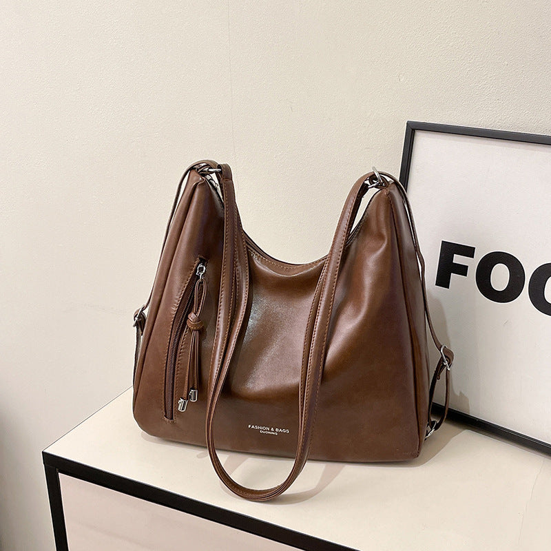 Casual Leather Hobo Bag — product view 1