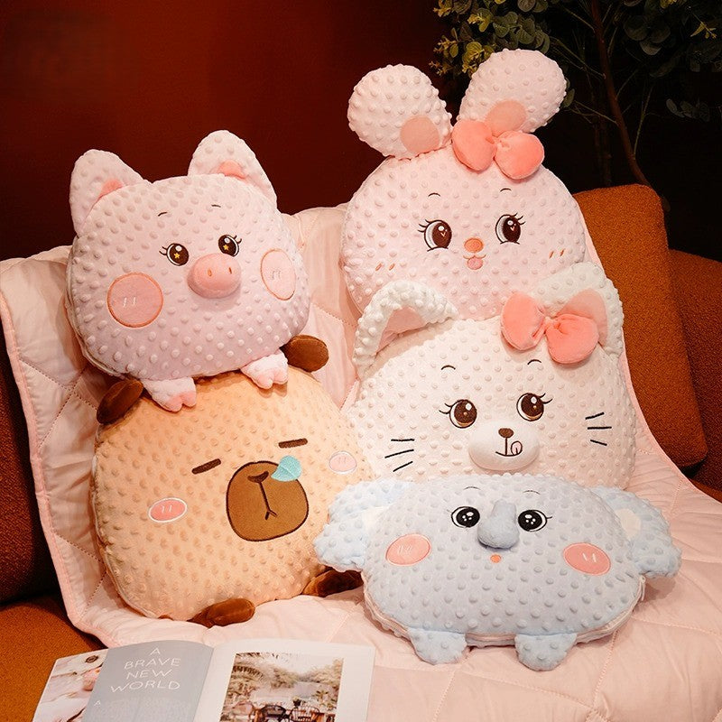 LoungeYard | Cuddle Ready Cute Cartoon Pillow Blanket — product view 4