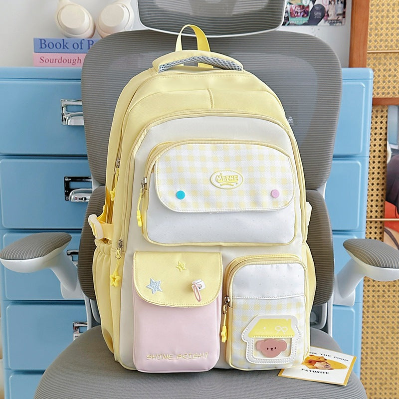 Multi-Pocket Travel Backpack with Cute Character Accents LoungeYard — product view 6
