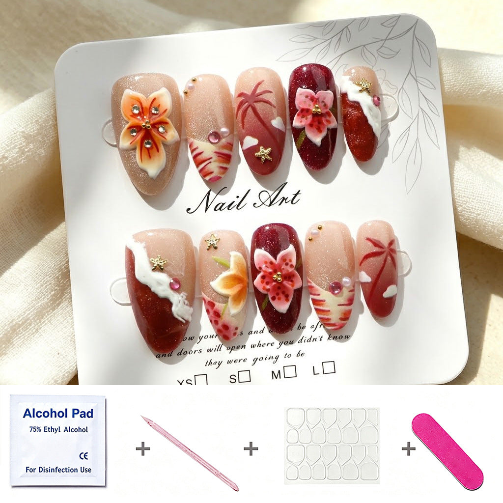 Floral-Inspired Creative Press-On Nail Art Set — product view 4