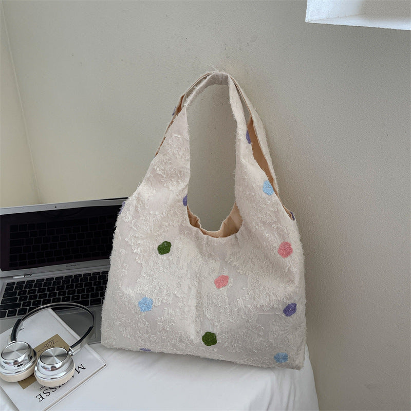 Embroidered Canvas Tote Bag LoungeYard — product view 1