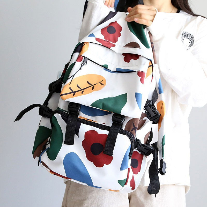 Floral Print Outdoor Backpack LoungeYard — product view 6