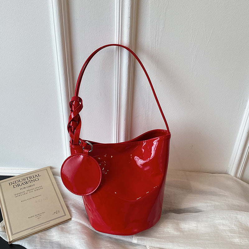 WoChic Patent Leather Bucket Bag LoungeYard — product view 2