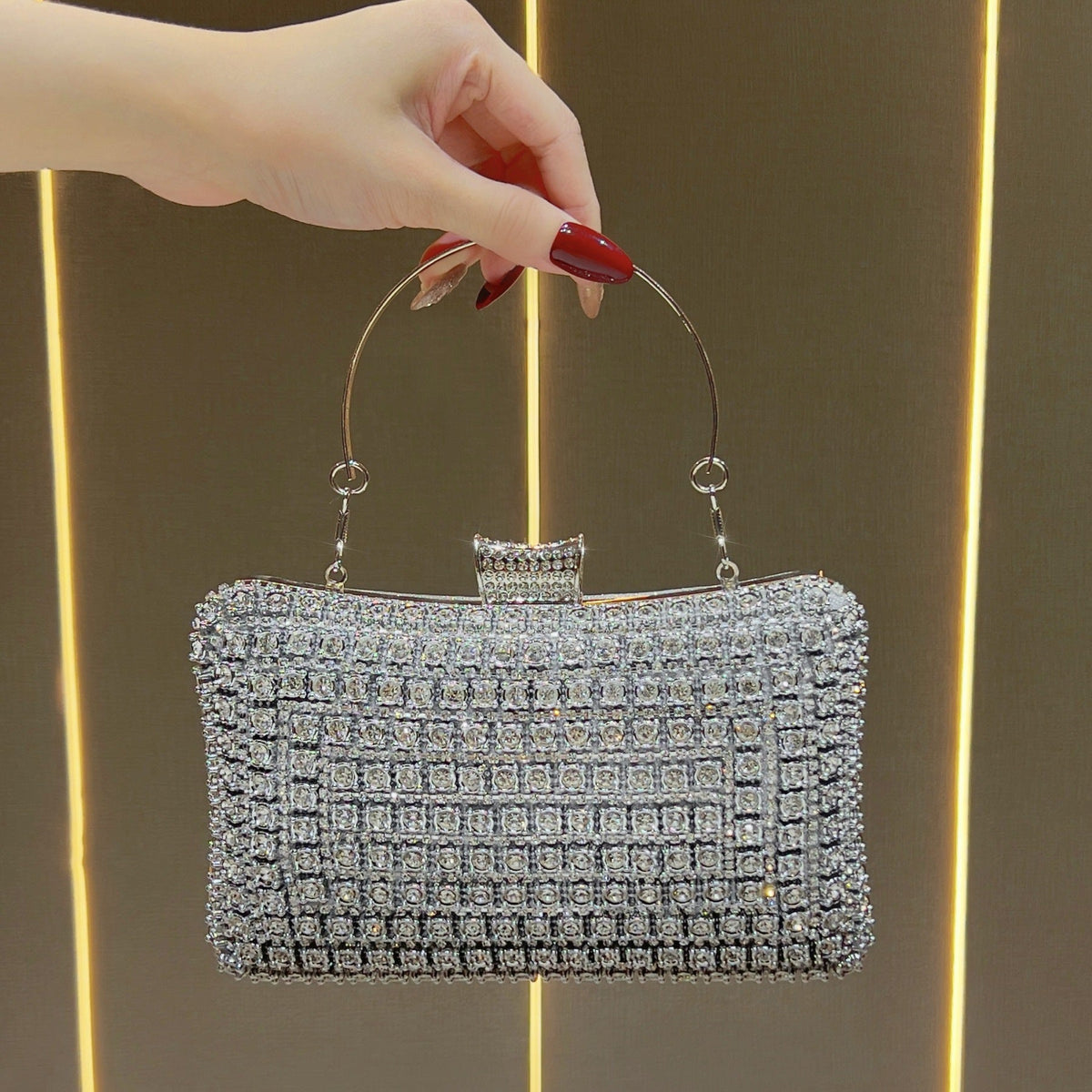 Rhinestone-Embellished Evening Clutch — product view 6