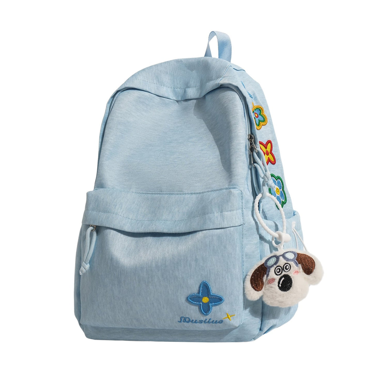 Casual Floral-Embroidered Backpack LoungeYard — product view 5