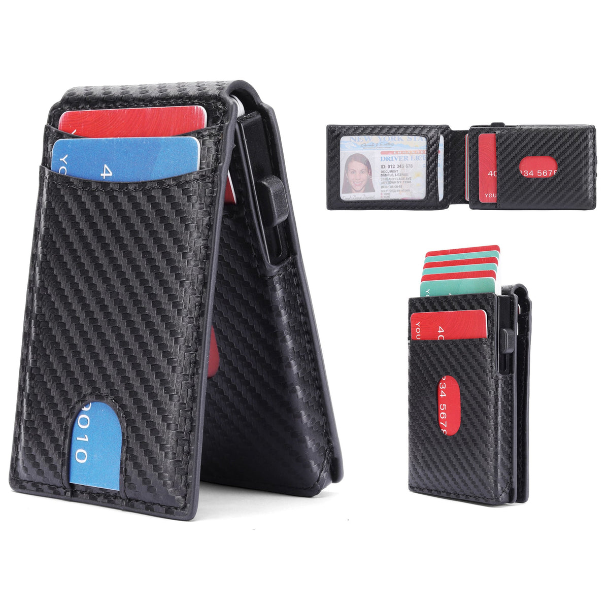 RFID-Blocking Carbon Fiber Wallet LoungeYard — product view 3
