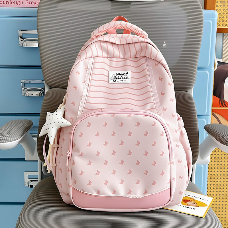 Cute Butterfly Patterned Backpack — product view 1