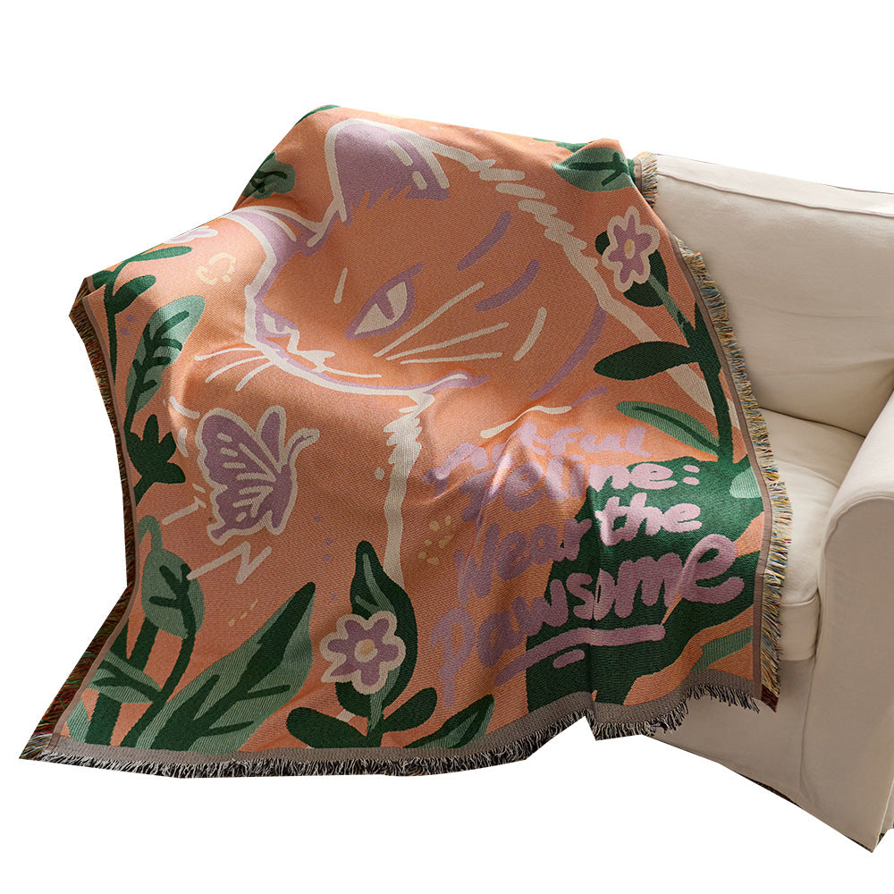 Artistic Space-Themed Throw Blanket — product view 5