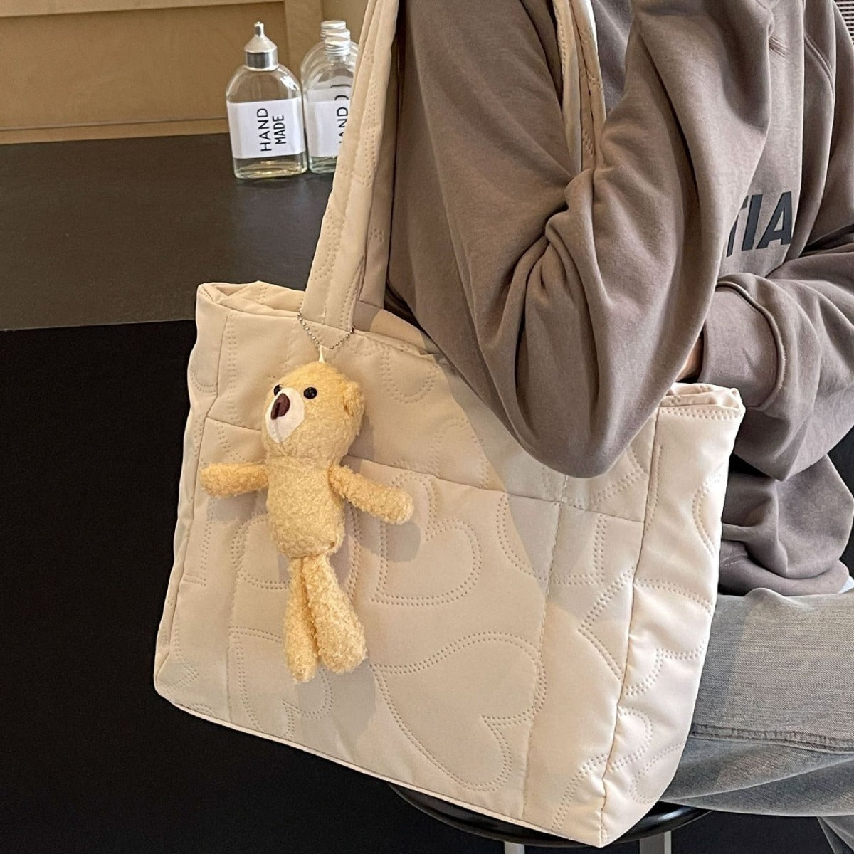 Quilted Plush Tote Bag — product view 2