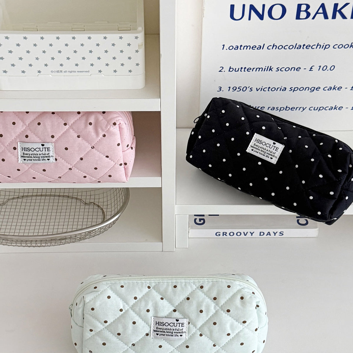 Quilted Cosmetic Pencil Case — product view 3