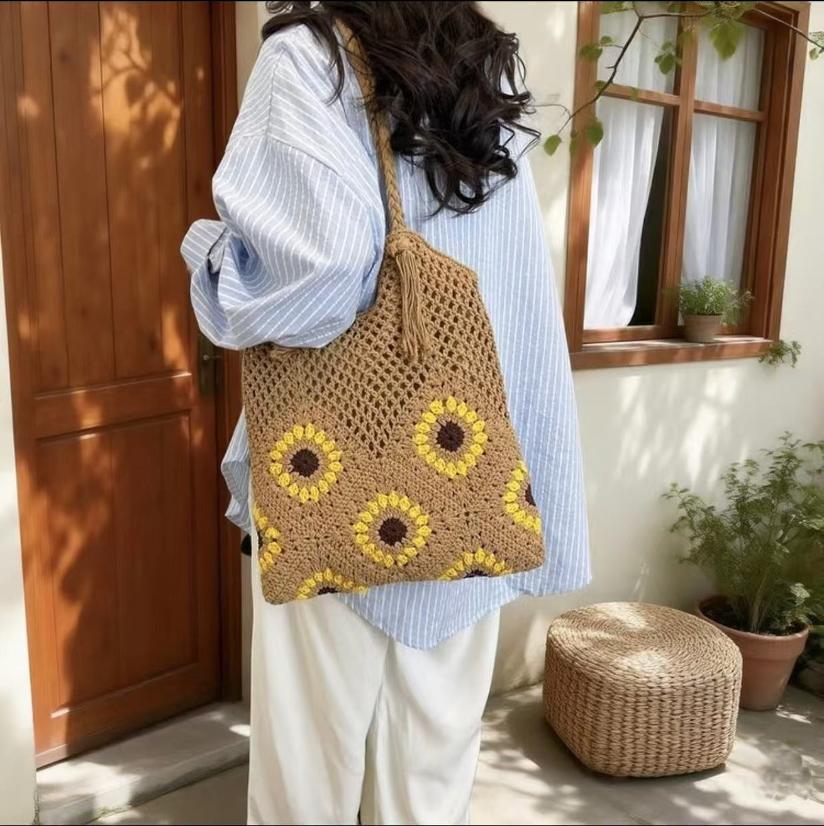 Structured Macrame Bag LoungeYard — product view 1