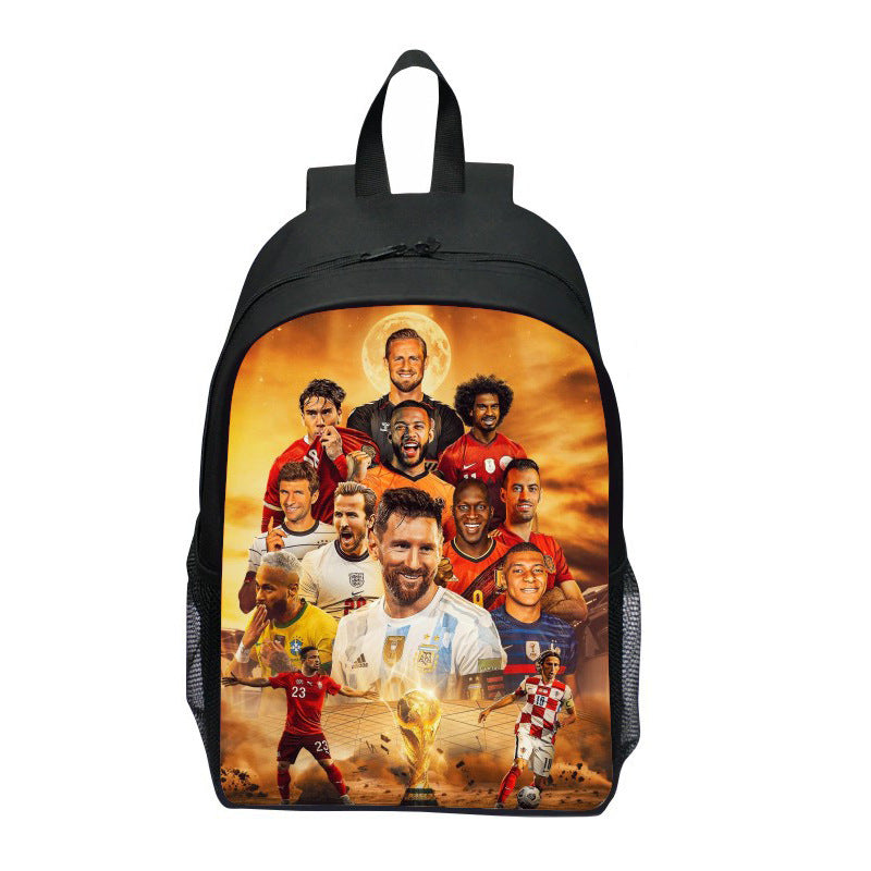 Sporty backpack with Wm trophy design LoungeYard — product view 3