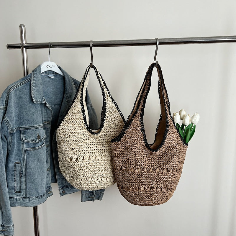 Woven Straw Tote Bag — product view 2