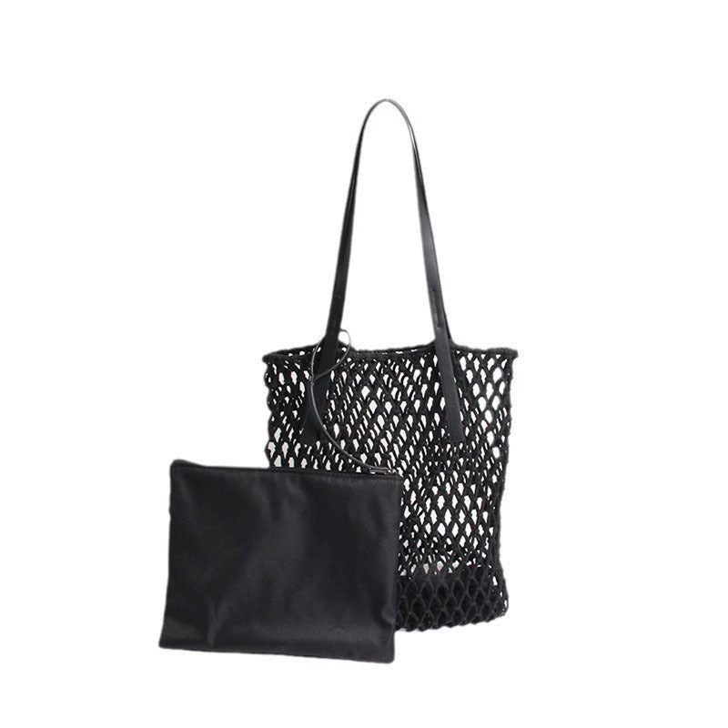 Handcrafted Macramé Tote Bag LoungeYard — product view 5