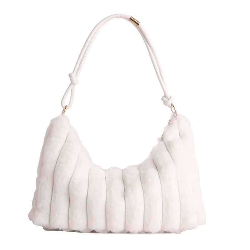 Luxurious Faux Fur Hobo Bag LoungeYard — product view 7
