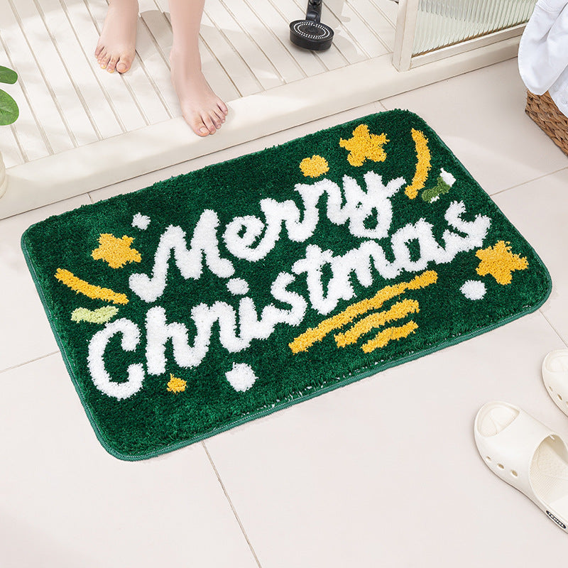 Festive Gingerbread House-Themed Bowlift Bath Mat — product view 2