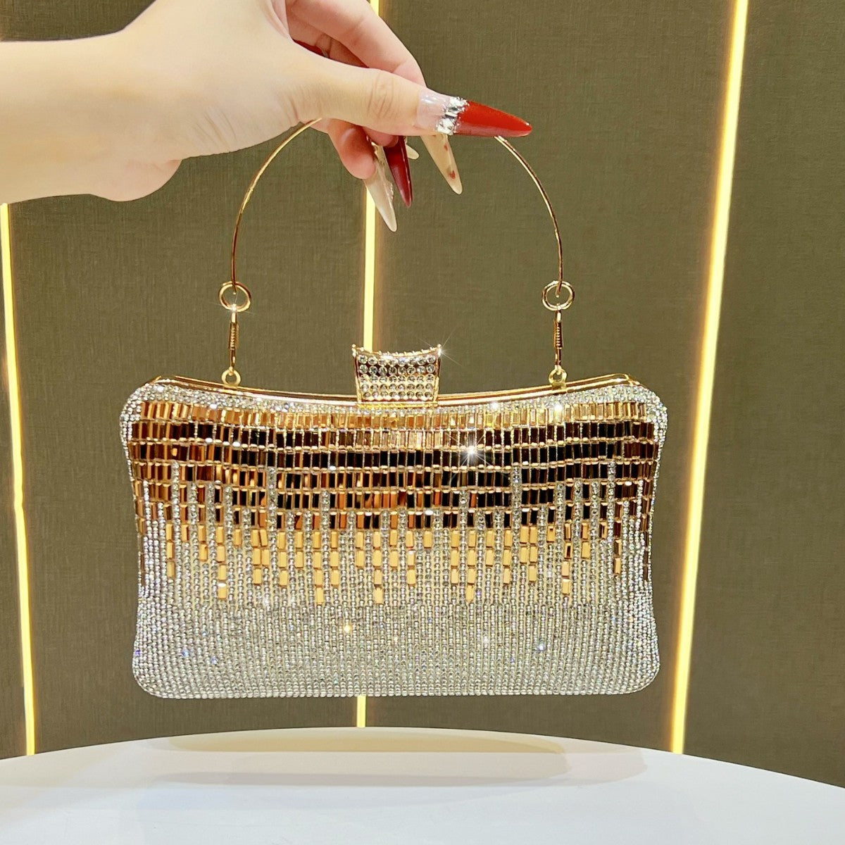 Decorative Crystal Clutch — product view 1