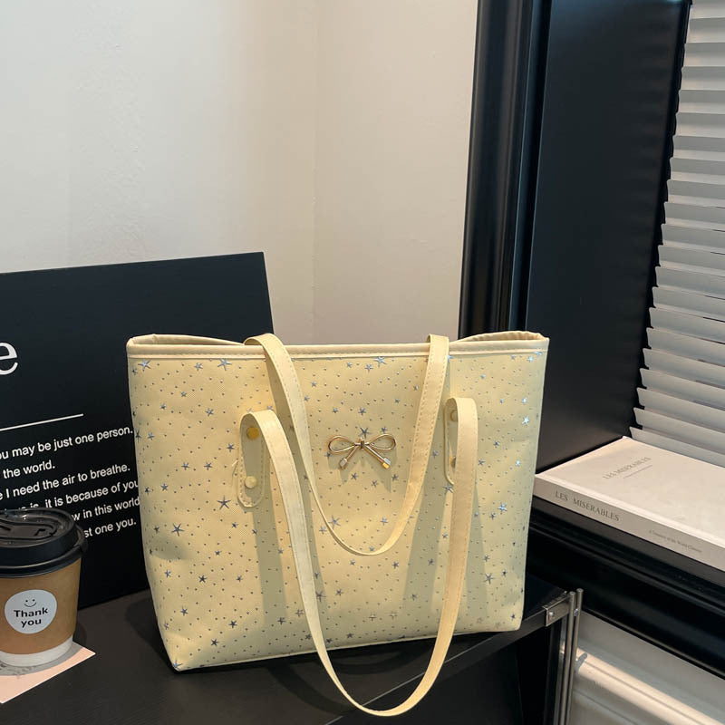 WoStylish Star-Embellished Tote Bag LoungeYard — product view 2