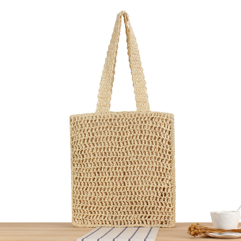 Hand-knotted straw bag LoungeYard — product view 1