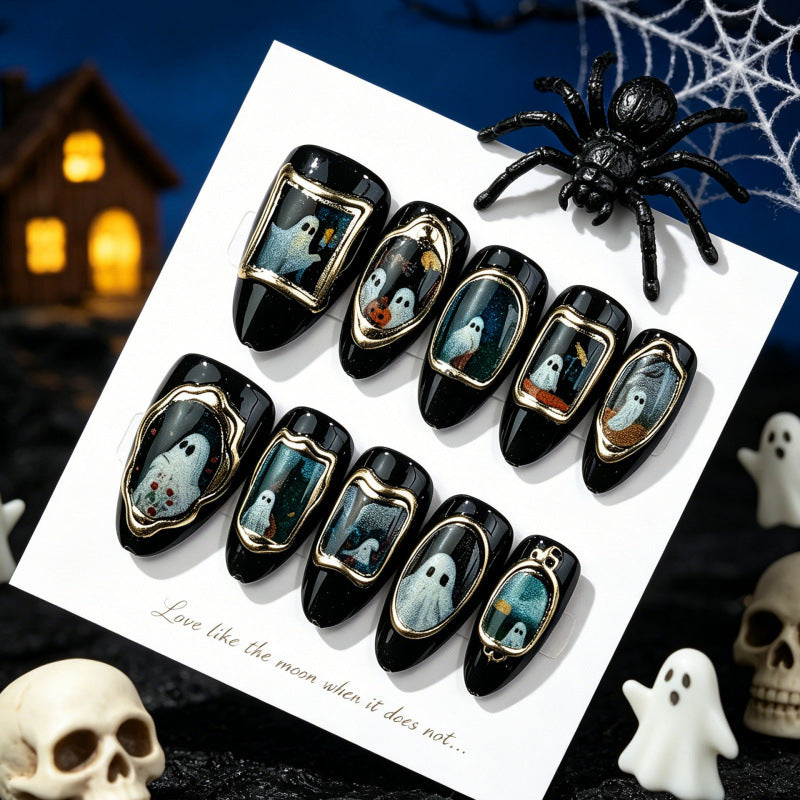 Ghost-Themed Press-On Nail Art Set — product view 2