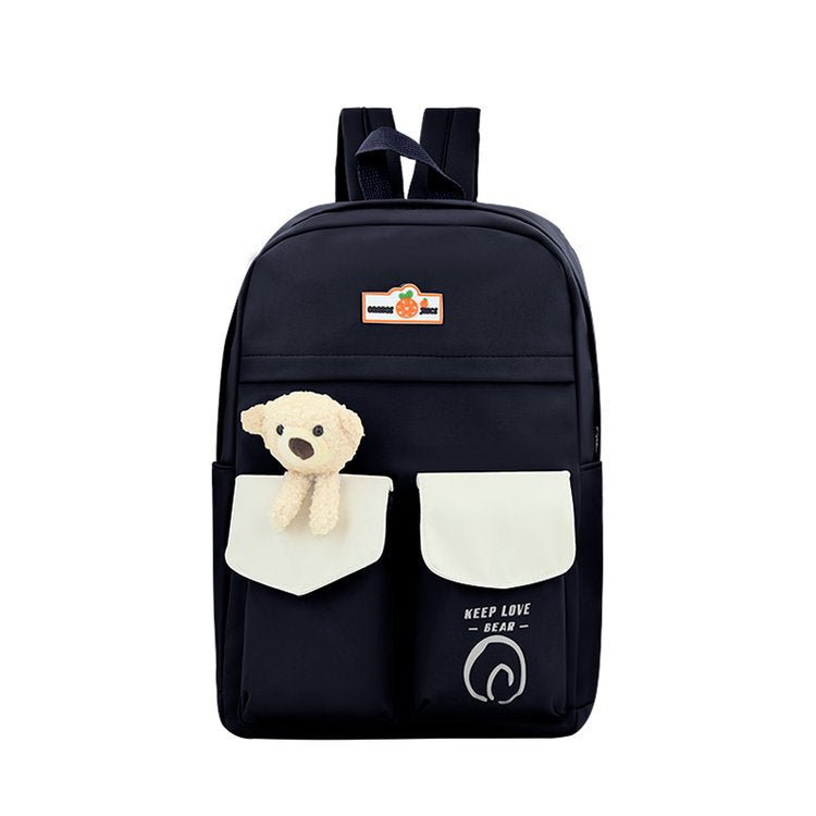 Cute Plush Bear-Themed School Backpack LoungeYard — product view 3