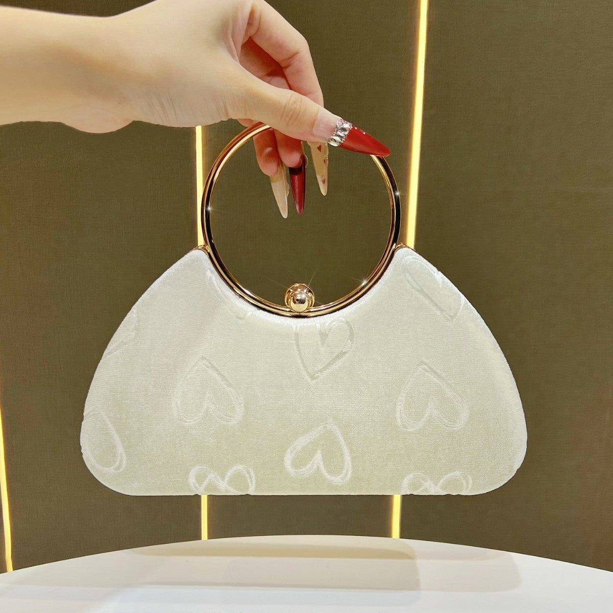 Heart-Embellished Handbag — product view 1