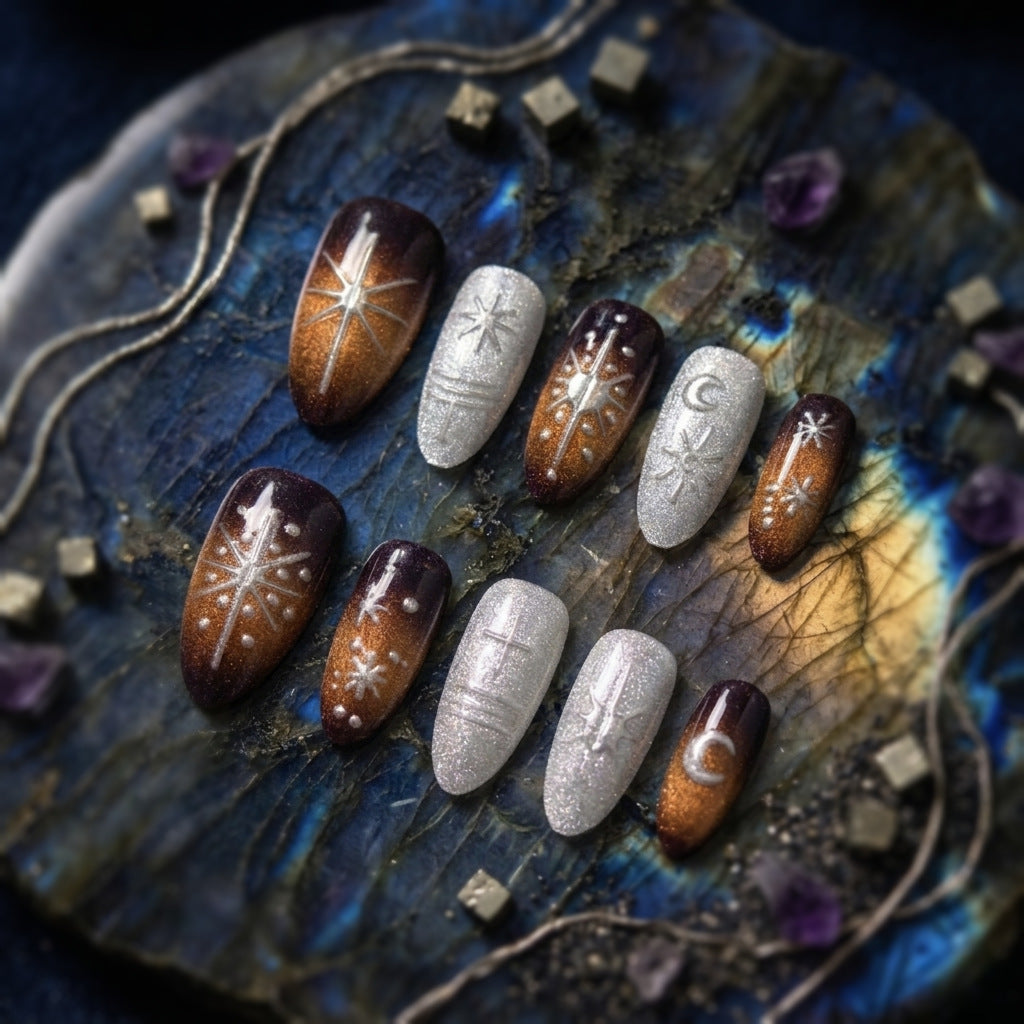 Artistic Celestial Press-On Nail Set — product view 1