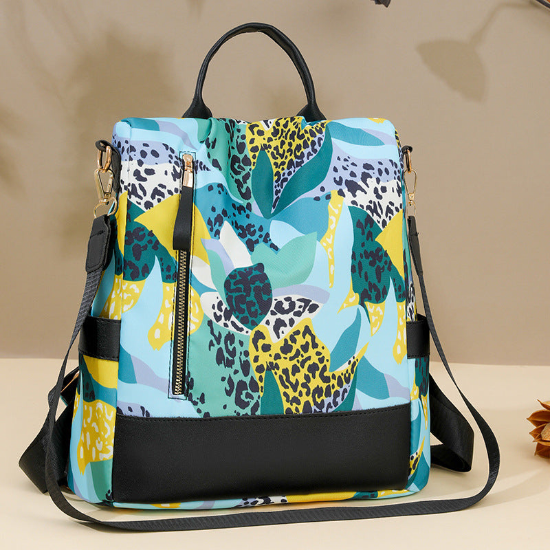 Floral Print Multi-Pocket Backpack LoungeYard — product view 3