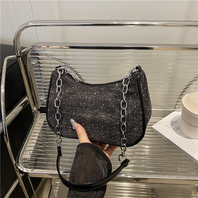 Stylish Chain-Handled Hobo Bag LoungeYard — product view 1