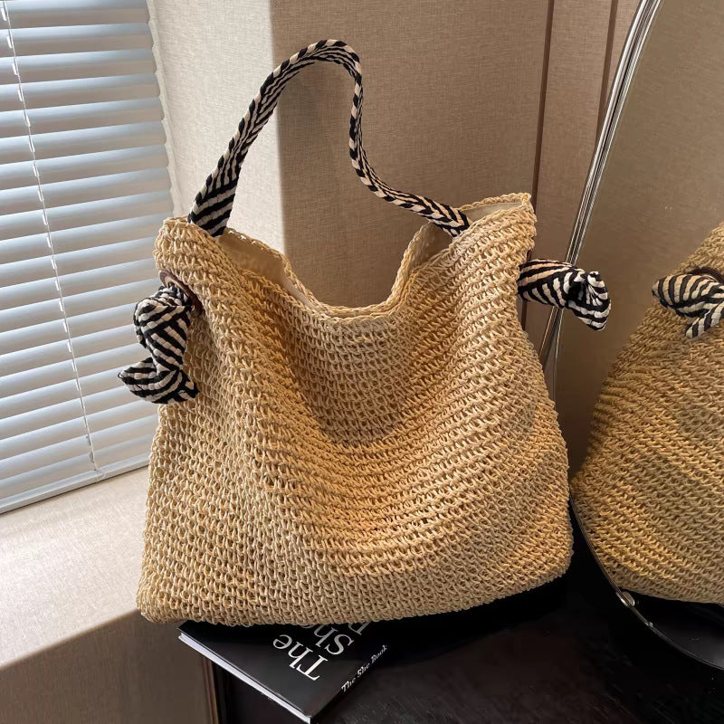 Straw Shopper Bag with Modern Design LoungeYard — product view 7