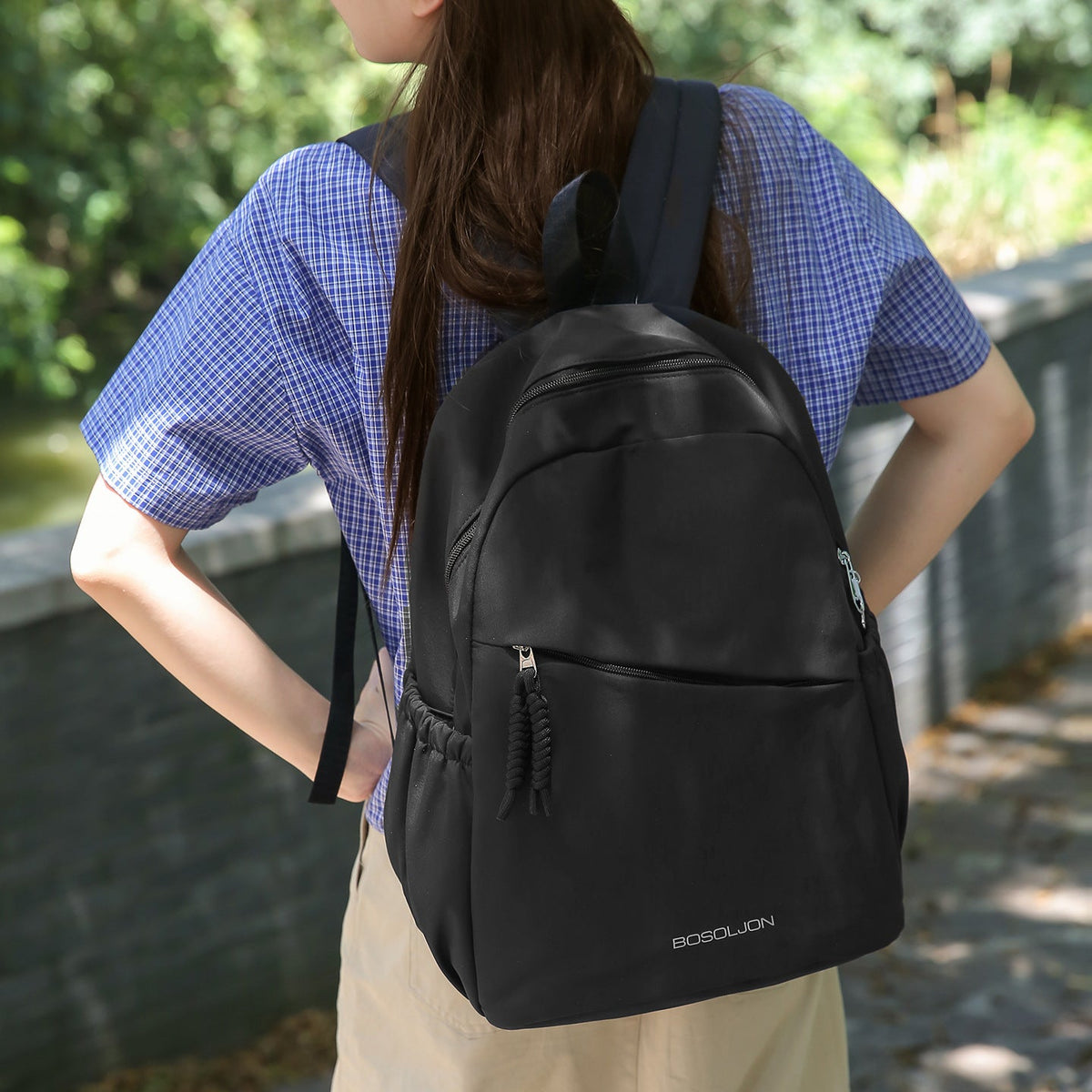 Sleek Minimalist Laptop Backpack LoungeYard — product view 2