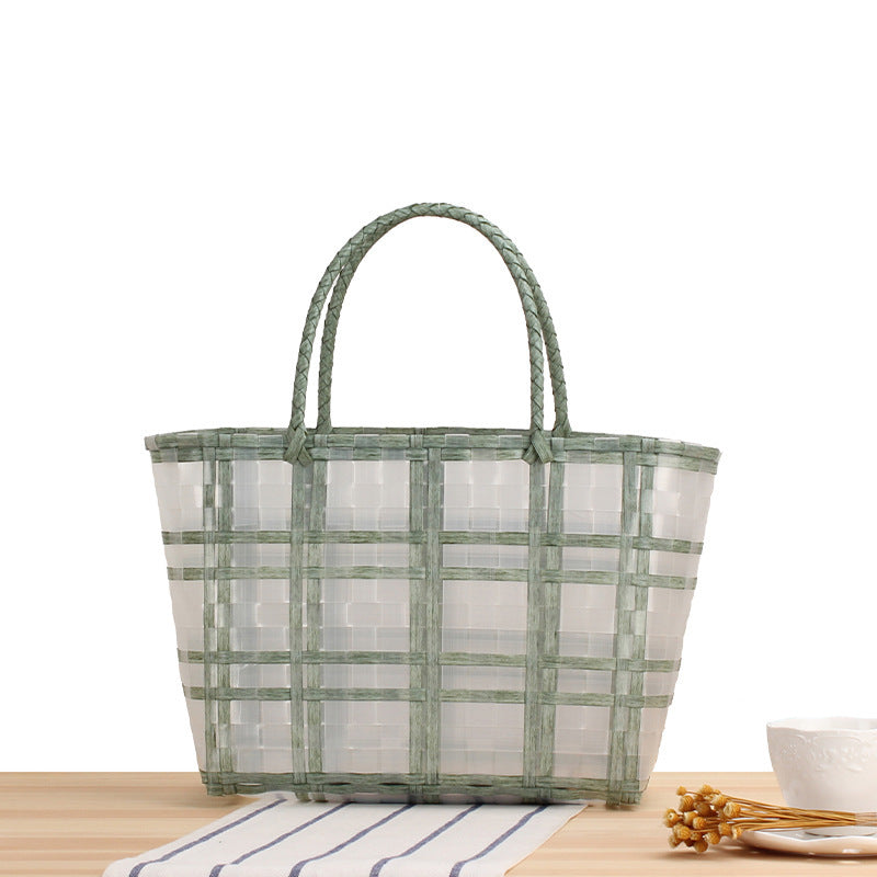 Spacious beach bag with transparent design LoungeYard — product view 7