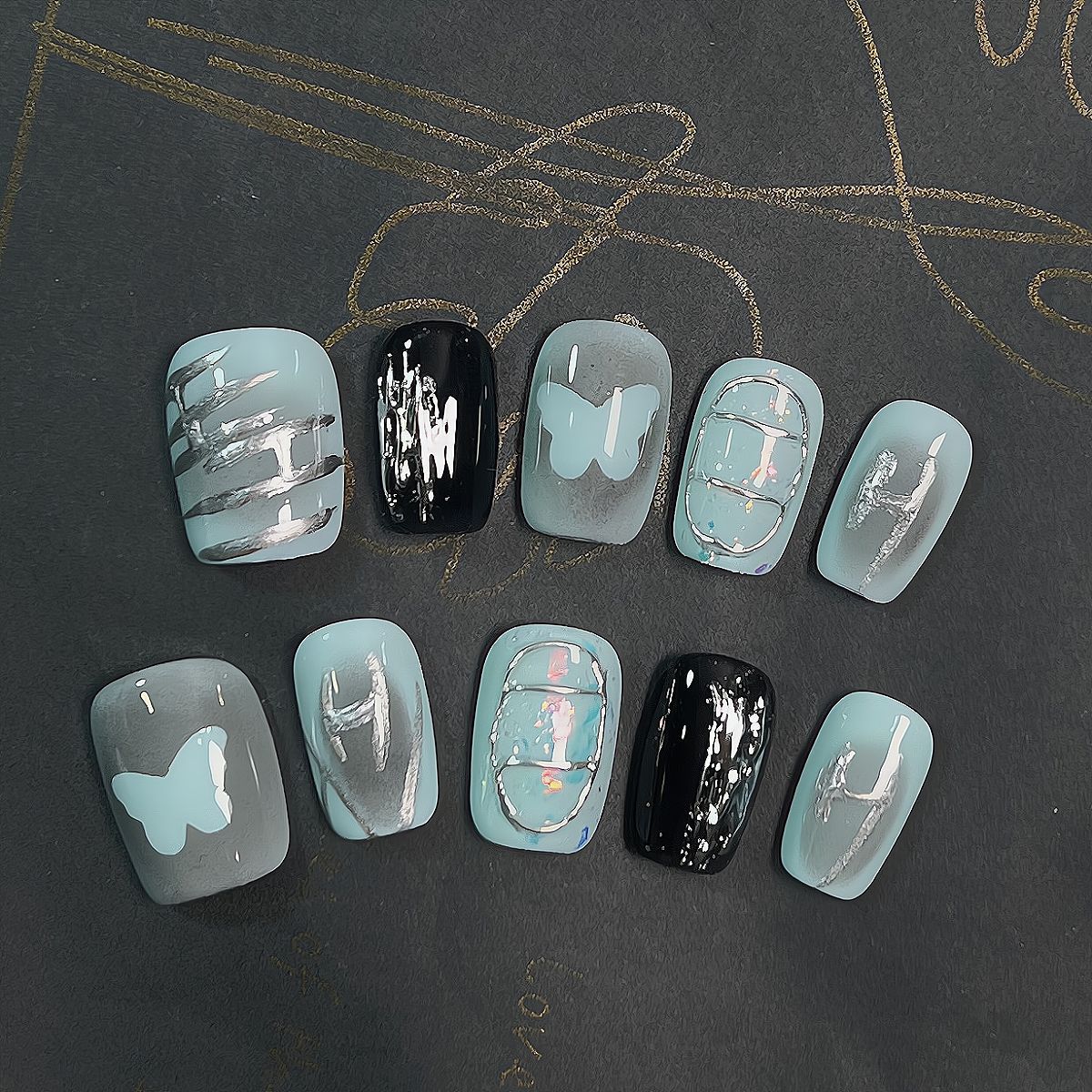 Artistic Customizable Press-On Nail Collection — product view 4
