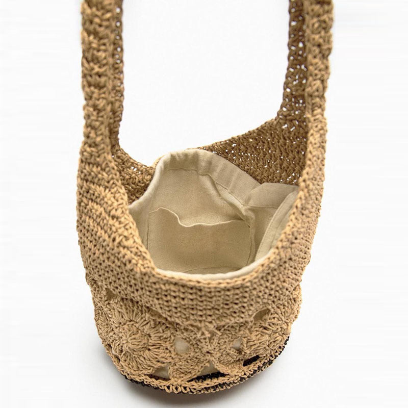 Crocheted Shoulder Bag with Floral Design LoungeYard — product view 4
