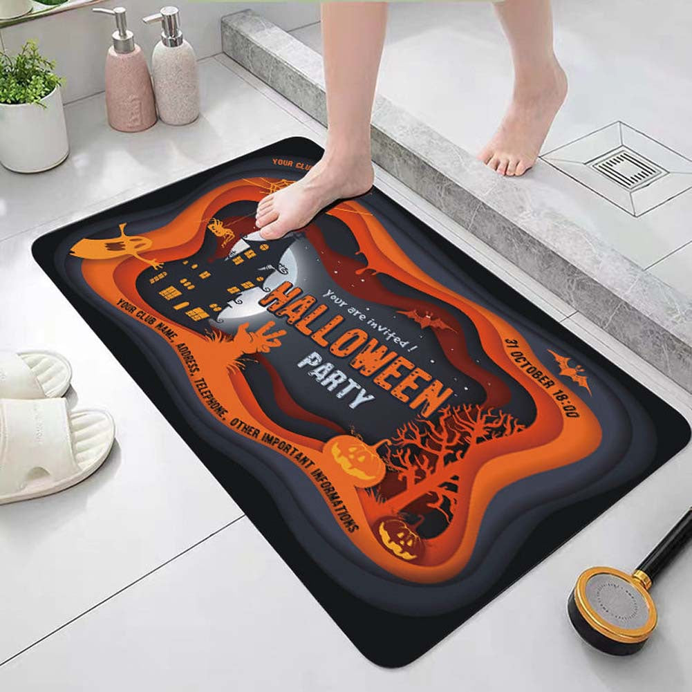 Halloween Theme Decorative Bath Mat — product view 3